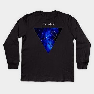 Pleiades Constellation Star Map Kids Long Sleeve T-Shirt